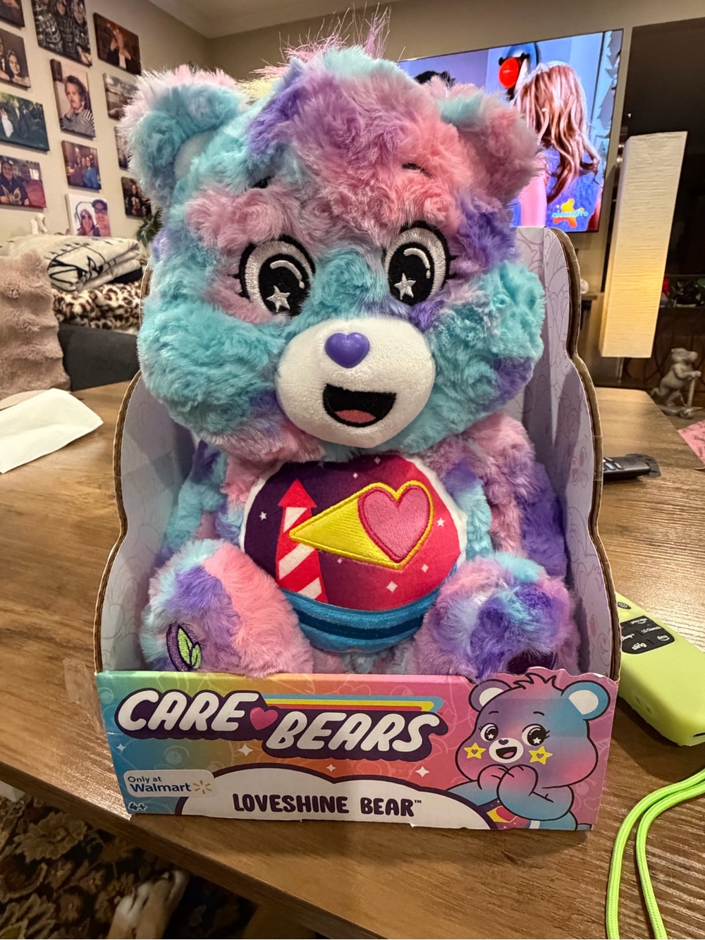 Care Bears LoveShine Bear Plush — Pastel Pink Purple Aqua